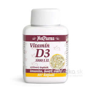 MedPharma Vitamín D3 1000 I.U. 107 kapsúl