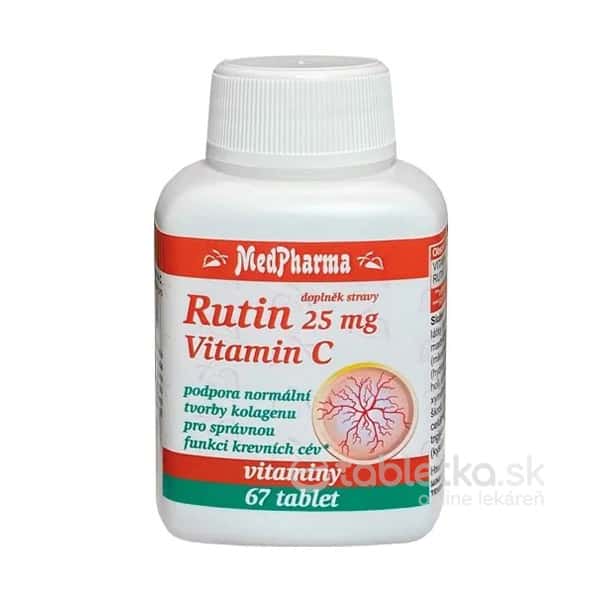 E-shop MedPharma Rutín 25mg + Vitamín C 100mg 67tbl