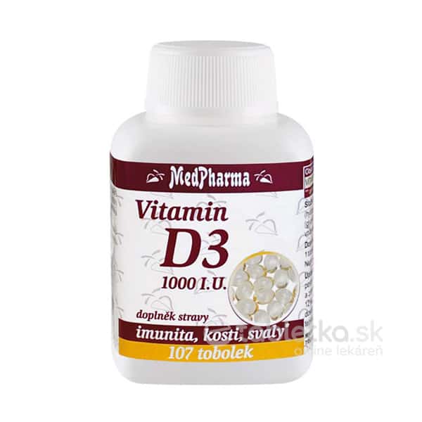 MedPharma Vitamín D3 1000 I.U. 107 kapsúl