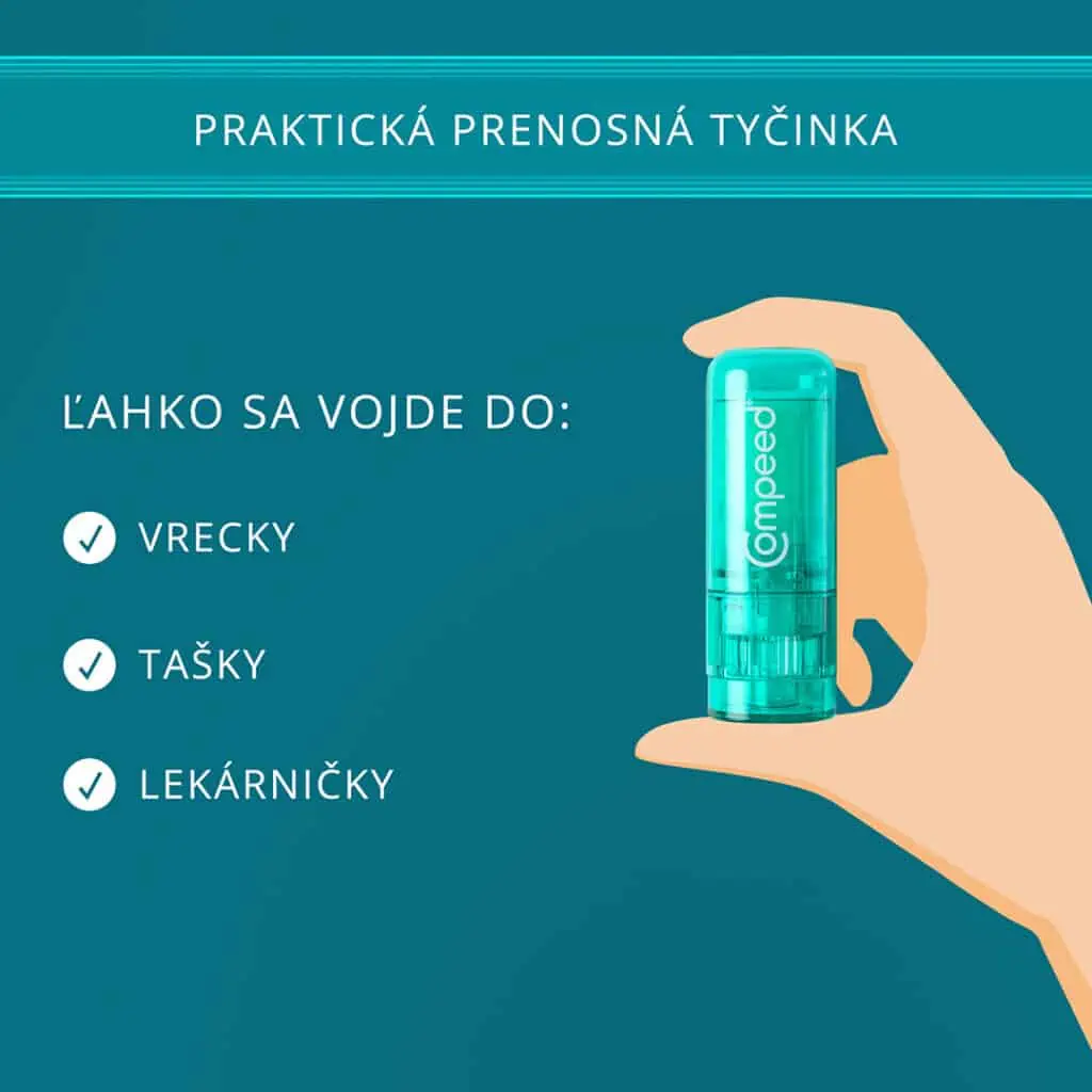 Praktická prenosná tyčinka Compeed do kabelky