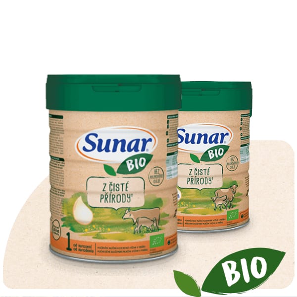 Sunar BIO 1 - najlepšie prvé náhradné dojčenské mlieko v BIO kvalite