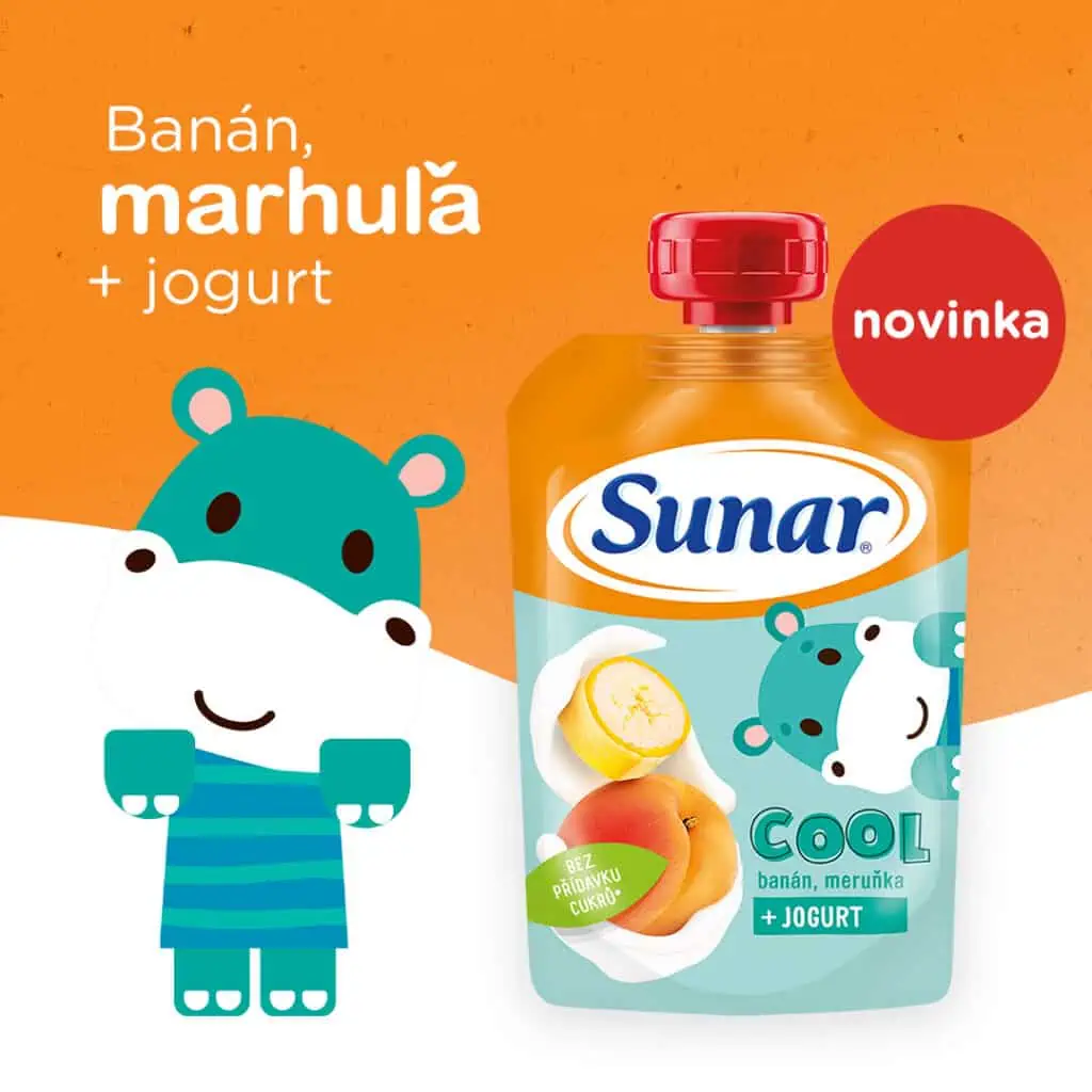 Sunar Cool kapsička banán, marhuľa a jogurt