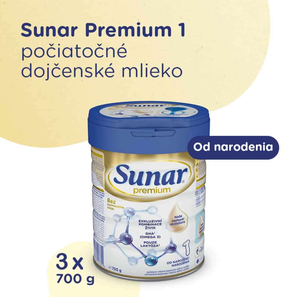 Sunar Premium 1 od narodenia s najlepšou receptúrou od Sunaru 3 x 700 g