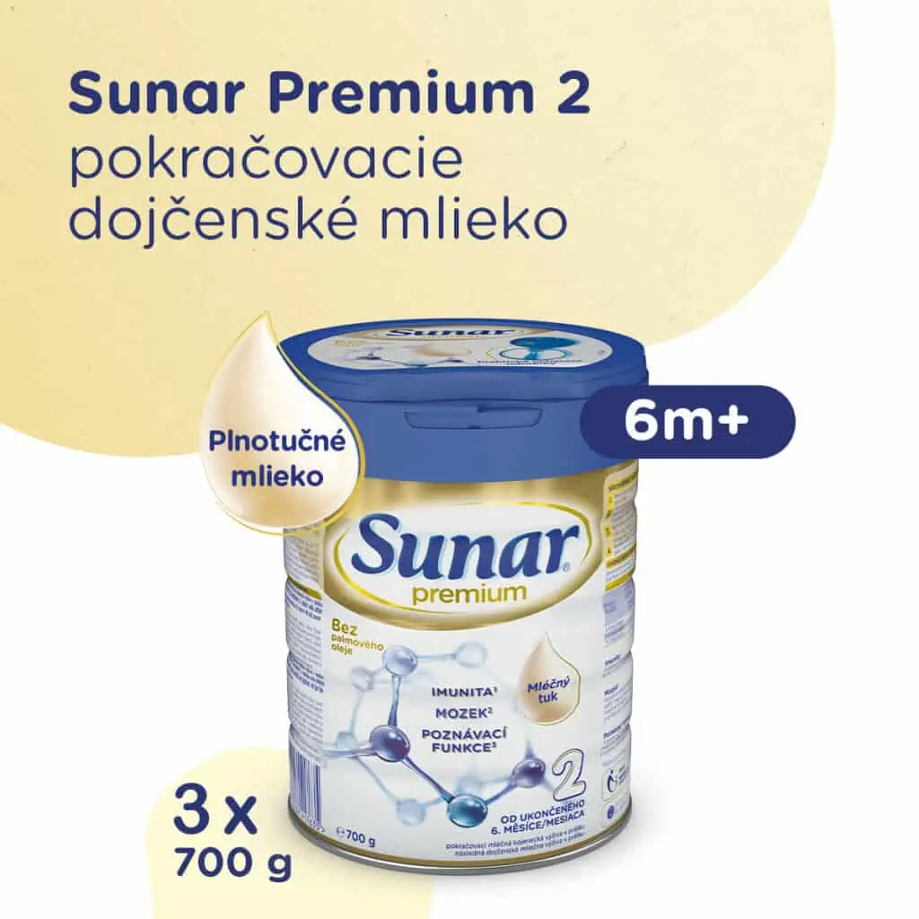 Sunar Premium 2 od 6. mesiaca s najlepšou receptúrou od Sunaru 3 x 700 g