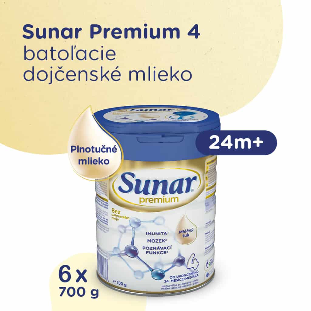 Sunar Premium 4 od 24. mesiaca s najlepšou receptúrou od Sunaru 6 x 700 g