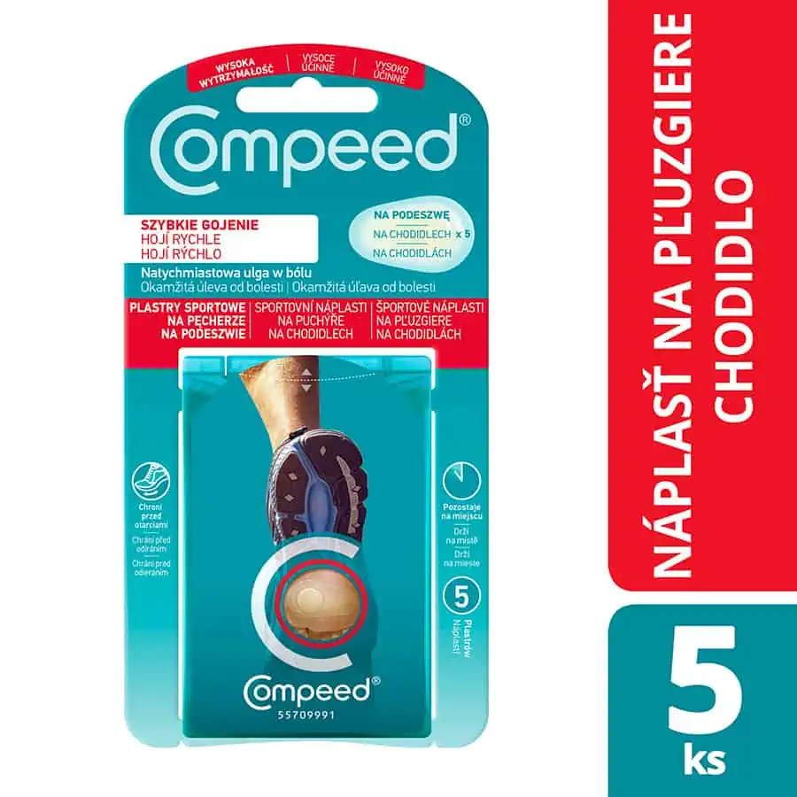 Compeed náplasť na pľuzgiere Sports Underfoot - športová (5 ks)