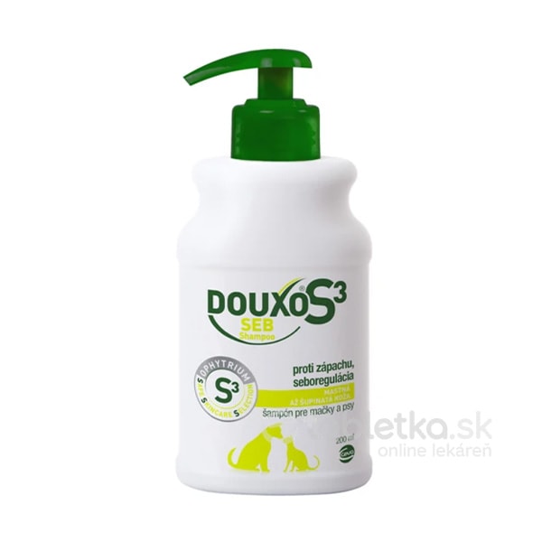 E-shop DOUXO S3 SEB šampón pre mačky a psy 200ml