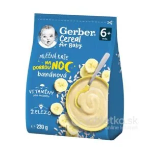 Gerber Cereal Mliečna kaša na Dobrú noc banánová 6m+, 230g