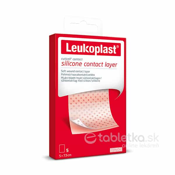 Leukoplast Cuticell Contact sterilné krytie na rany 5x7,5cm, 5ks