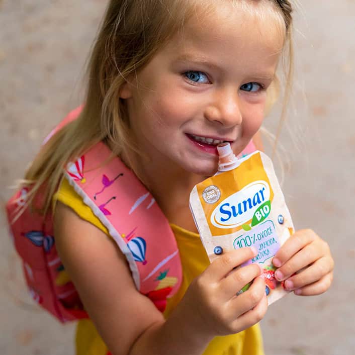 Sunar BIO Kapsička vášho dieťaťa neobsahuje pridaný cukor