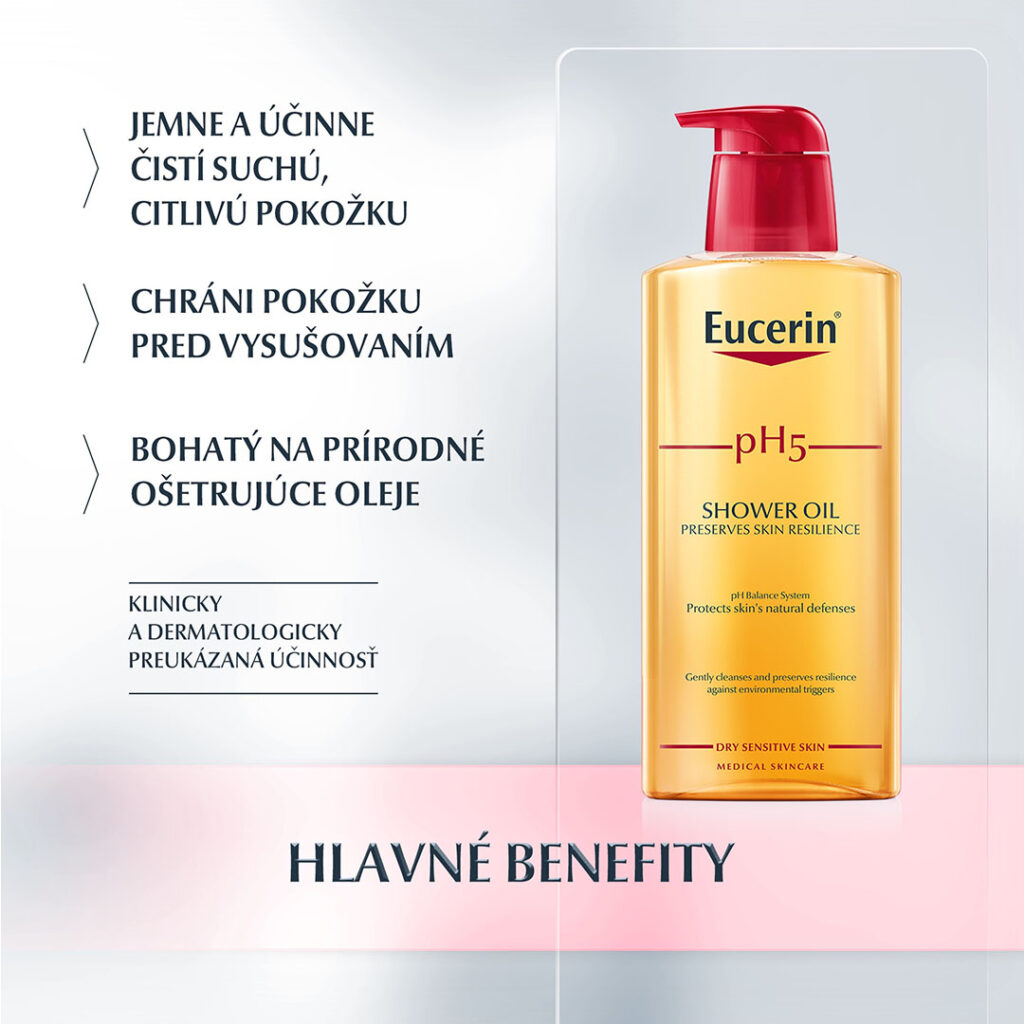 Eucerin pH5 Sprchový olej - výhody