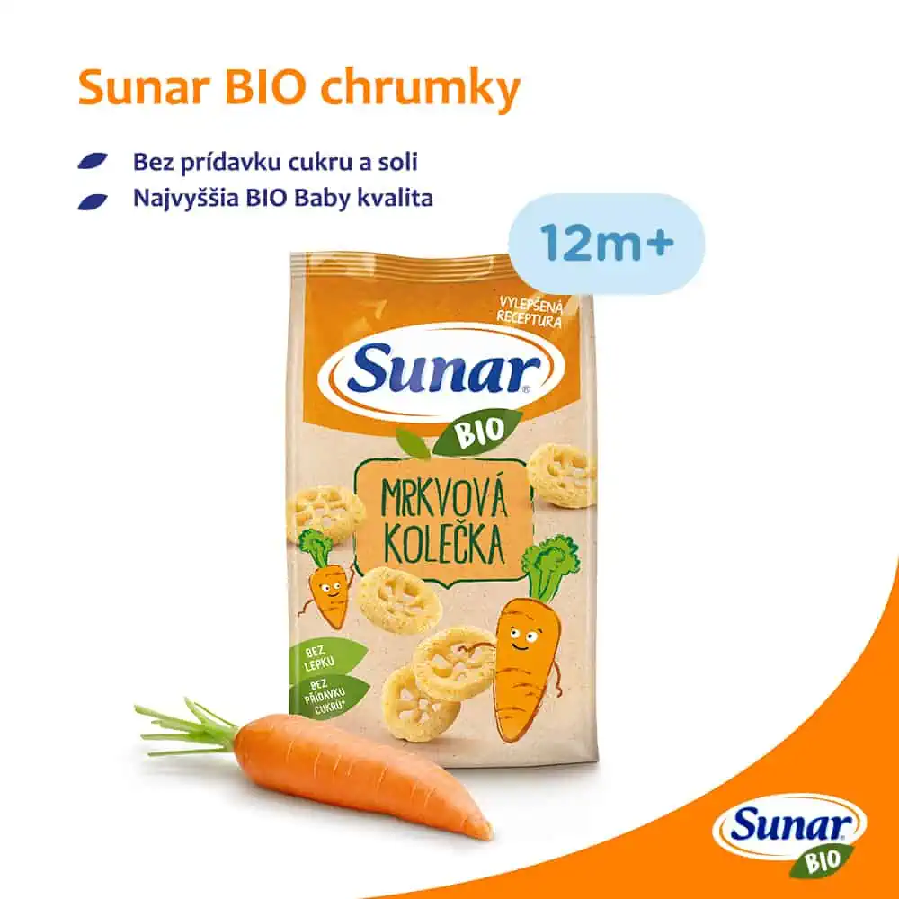 Sunar BIO Chrumky Mrkvové kolieska 45g