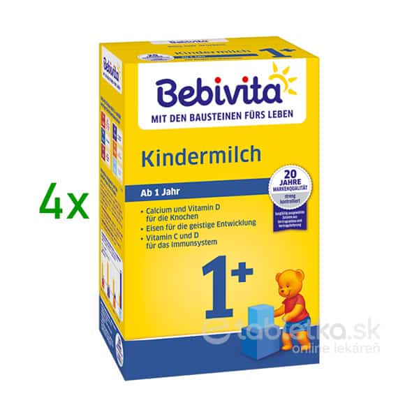 Bebivita Junior 1+, detské mlieko 12m+, 4x500g
