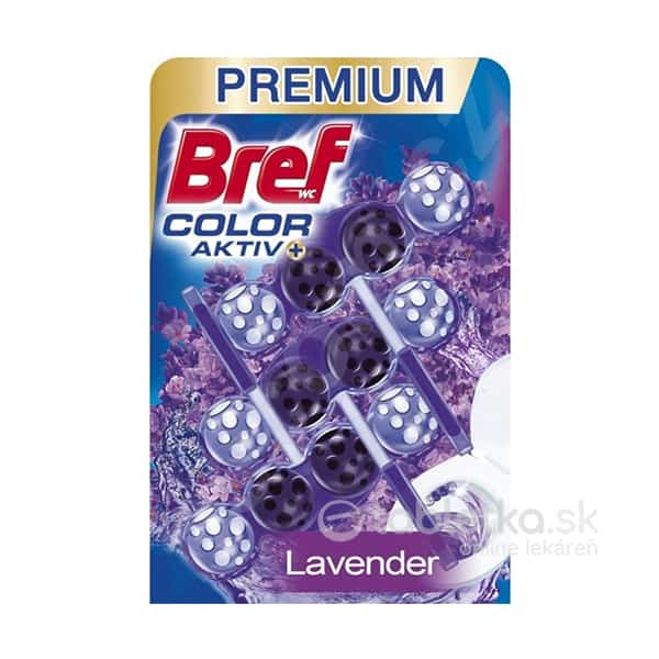 Bref Color Aktiv Lavender tuhý WC blok 3x50g