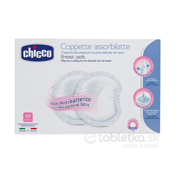 E-shop Chicco Antibakteriálne tampóny do podprsenky 60ks