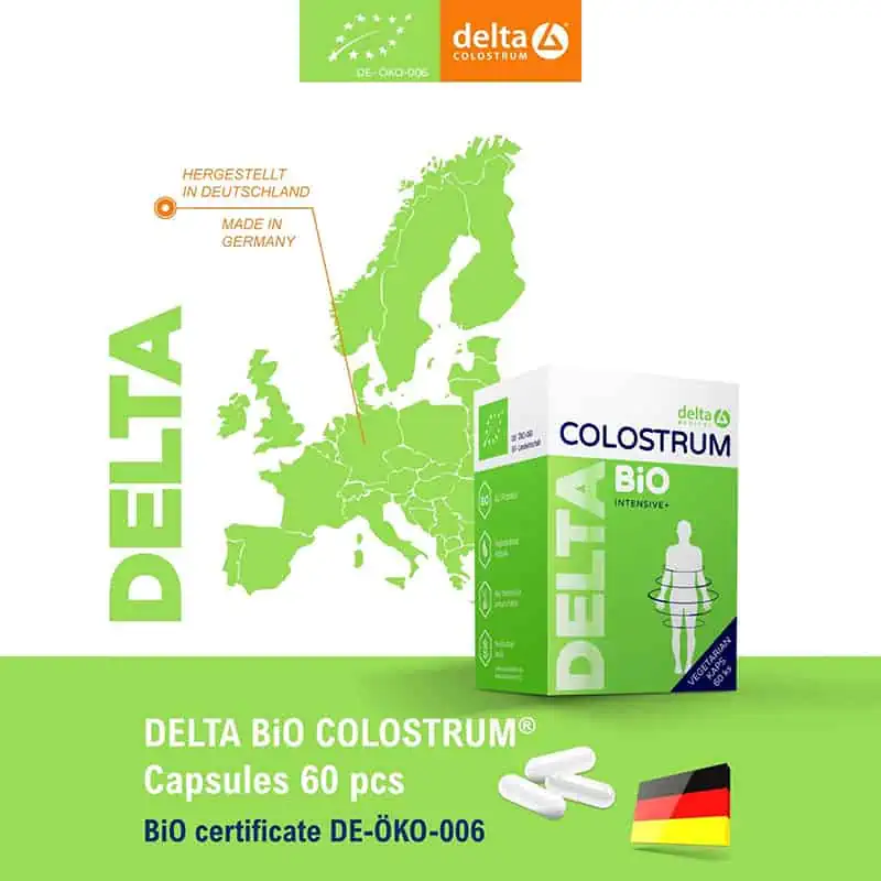 DELTA COLOSTRUM 100% BiO Kapsuly s nemeckým pôvodom a kvalitou