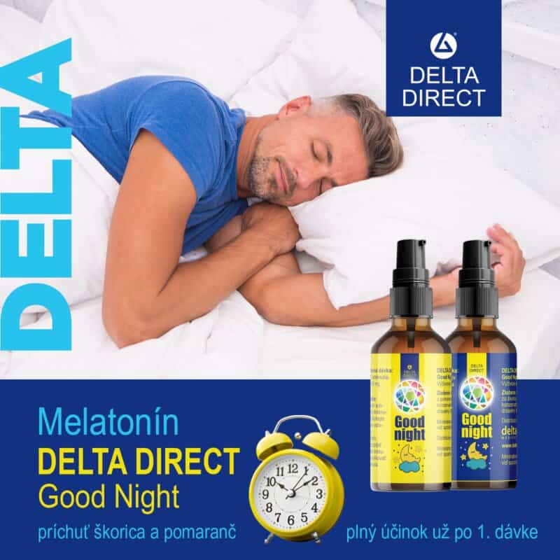 DELTA DIRECT Good Night Melatonín POMARANČ sprej a jeho výhody