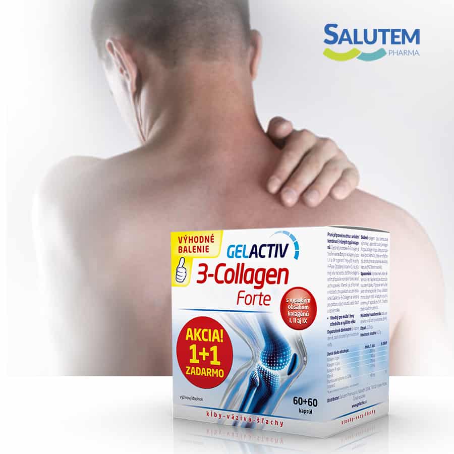 GelActiv 3-Collagen Forte - Prvý a jediný prípravok s tromi typmi kolagénov pre vaše kĺby, väzy a šľachy