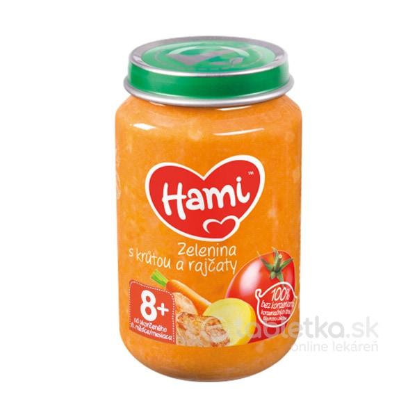 E-shop Hami príkrm Zelenina s morkou a paradajkami 8+ 200g