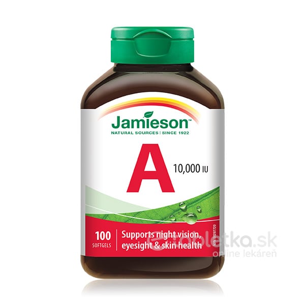E-shop Jamieson Vitamín A 10 000IU 100 kapsúl