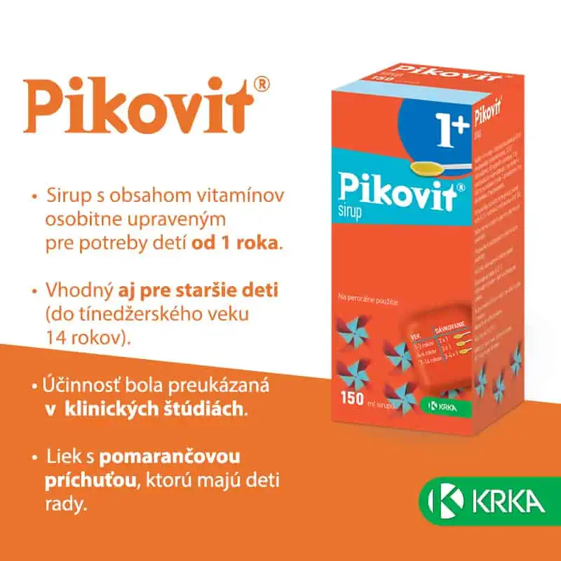 Kľúčové fakty pre Pikovit sirup