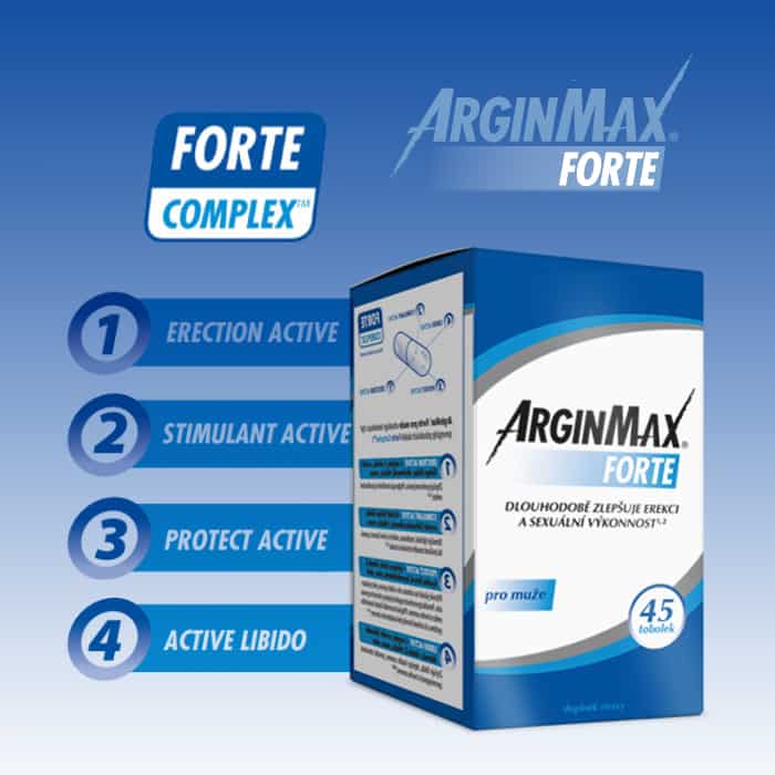 ArginMax FORTE, to je kombinácia štyroch synergicky pôsobiacich zložiek