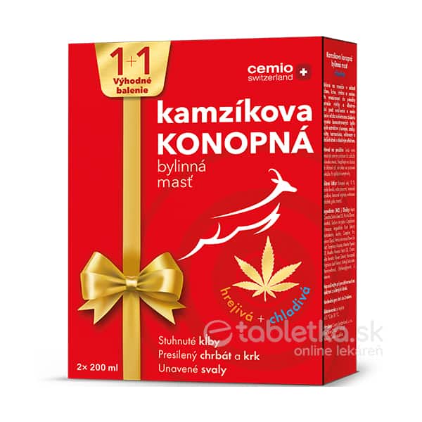 E-shop Cemio Kamzíkova konopná masť hrejivá+chladivá darček 2023 2x200ml
