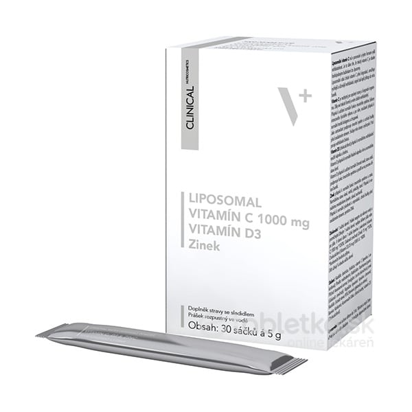E-shop Clinical LIPOSOMAL Vitamín C 1000mg+D3+Zinok 30 vrecúšok