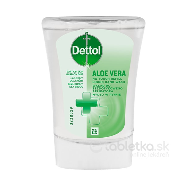 E-shop Dettol náhradná náplň do bezdotykového dávkovača mydla Aloe vera 250ml