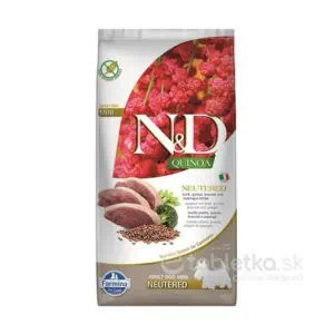 Farmina N&D dog QUINOA (GF) adult mini, neutered, duck, broccoli & asparagus 7kg