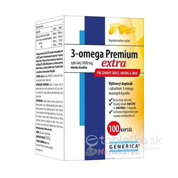 E-shop GENERICA 3-omega Premium extra 100 kapsúl