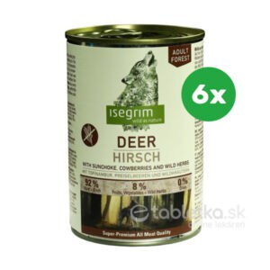 Isegrim Dog Adult Deer+Sunchoke konzerva pre psy 6x400g