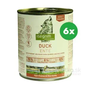 Isegrim Dog Adult Duck+Parsnip konzerva pre psy 6x800g