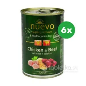 Nuevo Dog Junior Chicken & Beef konzerva pre psy 6x400g