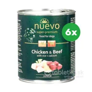 Nuevo Dog Junior Chicken & Beef konzerva pre psy 6x800g