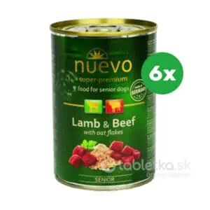 Nuevo Dog Senior Lamb & Beef konzerva pre psy 6x400g
