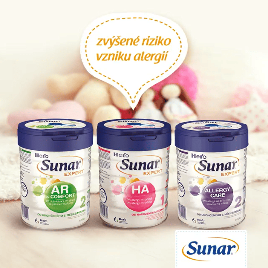 Produkty radu Sunar Expert - dojčenské mlieko Sunar Expert HA