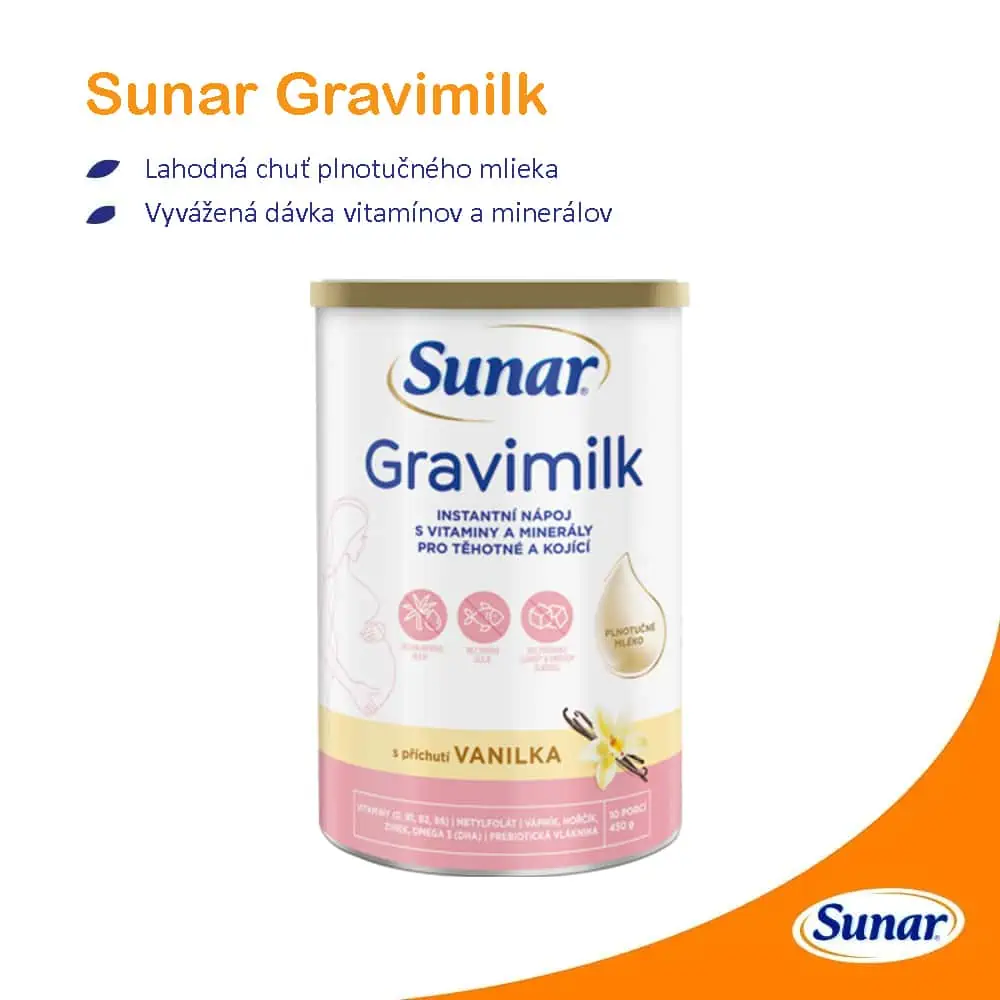 Sunar Gravimilk Vanilka v detailoch