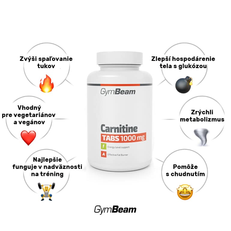 Doplnok GymBeam Carnitine TABS a jeho účinky