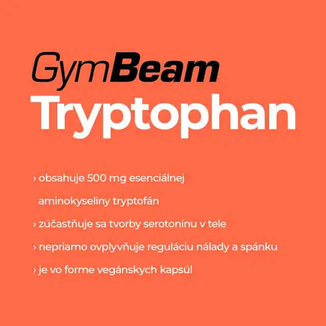 Doplnok L-Tryptofán od GymBeam doplní esenciálnu aminokyselinu a je vegánsky