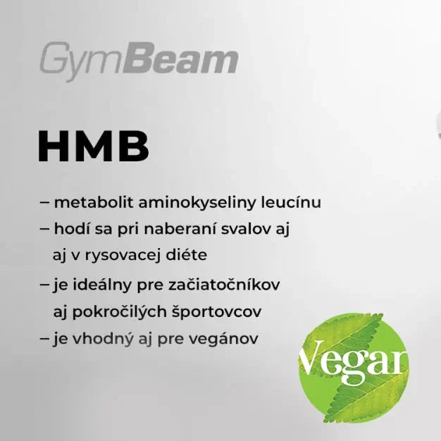 GymBeam HMB doplnok pre športovcov je ideálny aj pre vegánov a má i ďalšie výhody