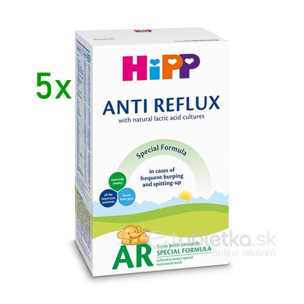 E-shop HiPP ANTI-REFLUX AR špeciálna dojčenská výživa (od narodenia) 5x300g