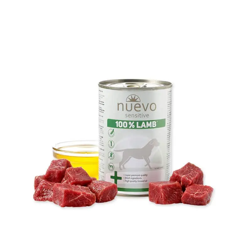 Ingrediencie krmiva Nuevo Dog Sensitive Lamb