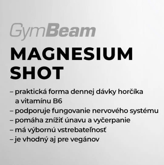 Magnesium SHOT - Praktická forma dennej dávky horčíka a vitamínu B6