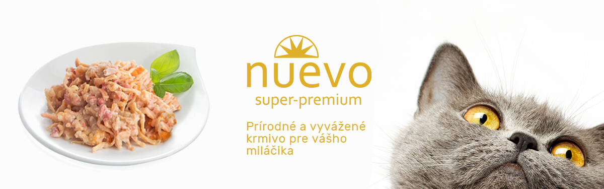 Nuevo Super-Premium - prírodné a vyvážené krmivo pre vášho mačacieho miláčika