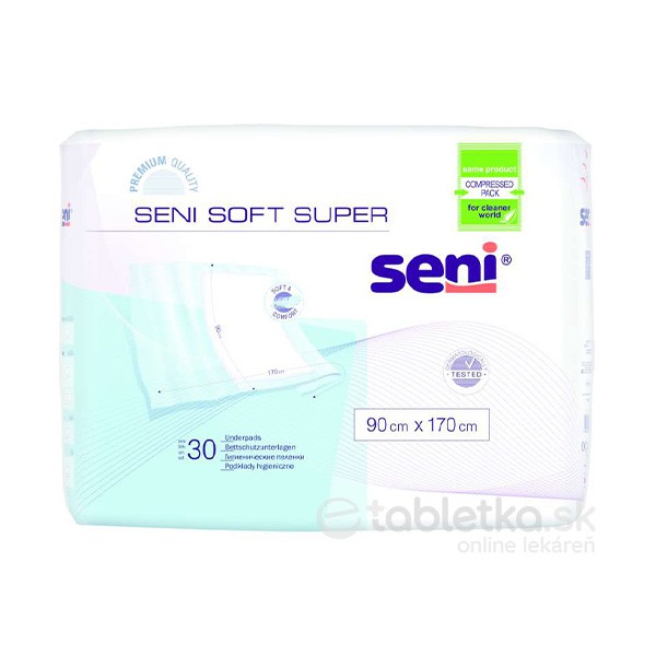 E-shop Seni SOFT SUPER hygienické podložky, 90x170cm, 30ks