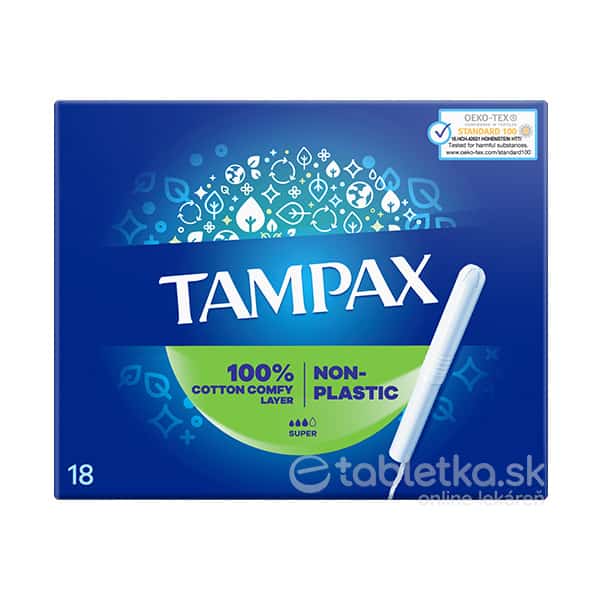 TAMPAX Non-Plastic Super 18 kusov