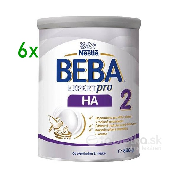 BEBA EXPERT pro HA 2 mliečna výživa 6x800g