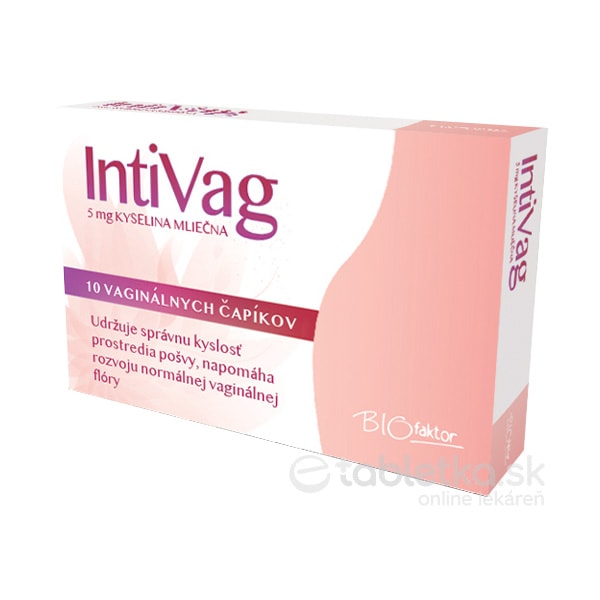 BIOfaktor IntiVag vaginálne čapíky s obsahom kyseliny mliečnej 10ks