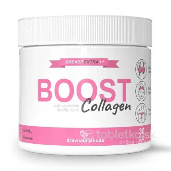E-shop BreastExtra BOOST Collagen prášok, príchuť šťavnatá jahoda 311g